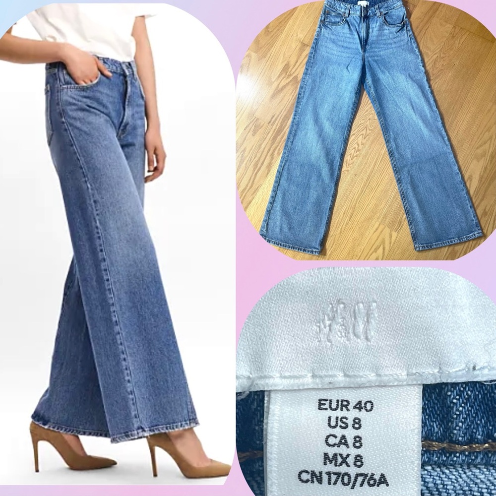 ✅ women’s  H&M High Rise  Blue Denim Jeans 8